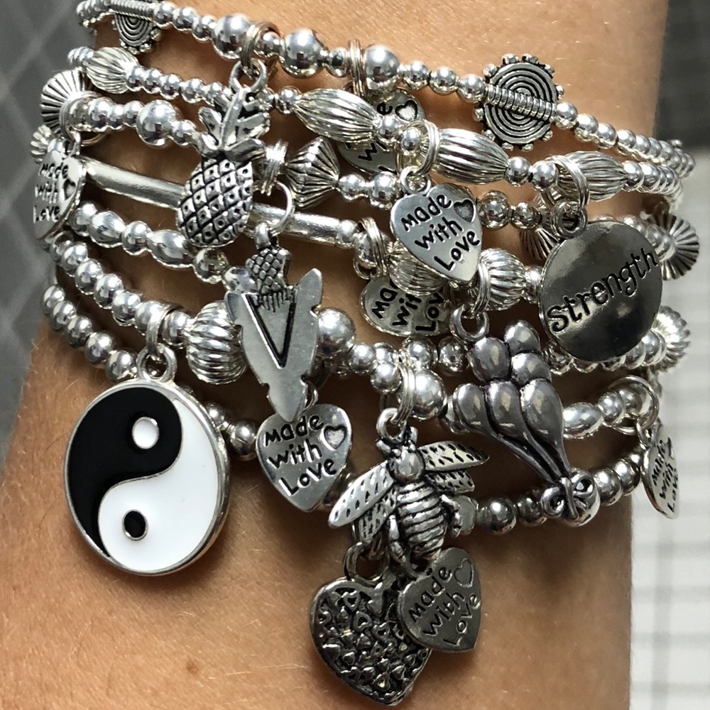 Silver plated bracelets